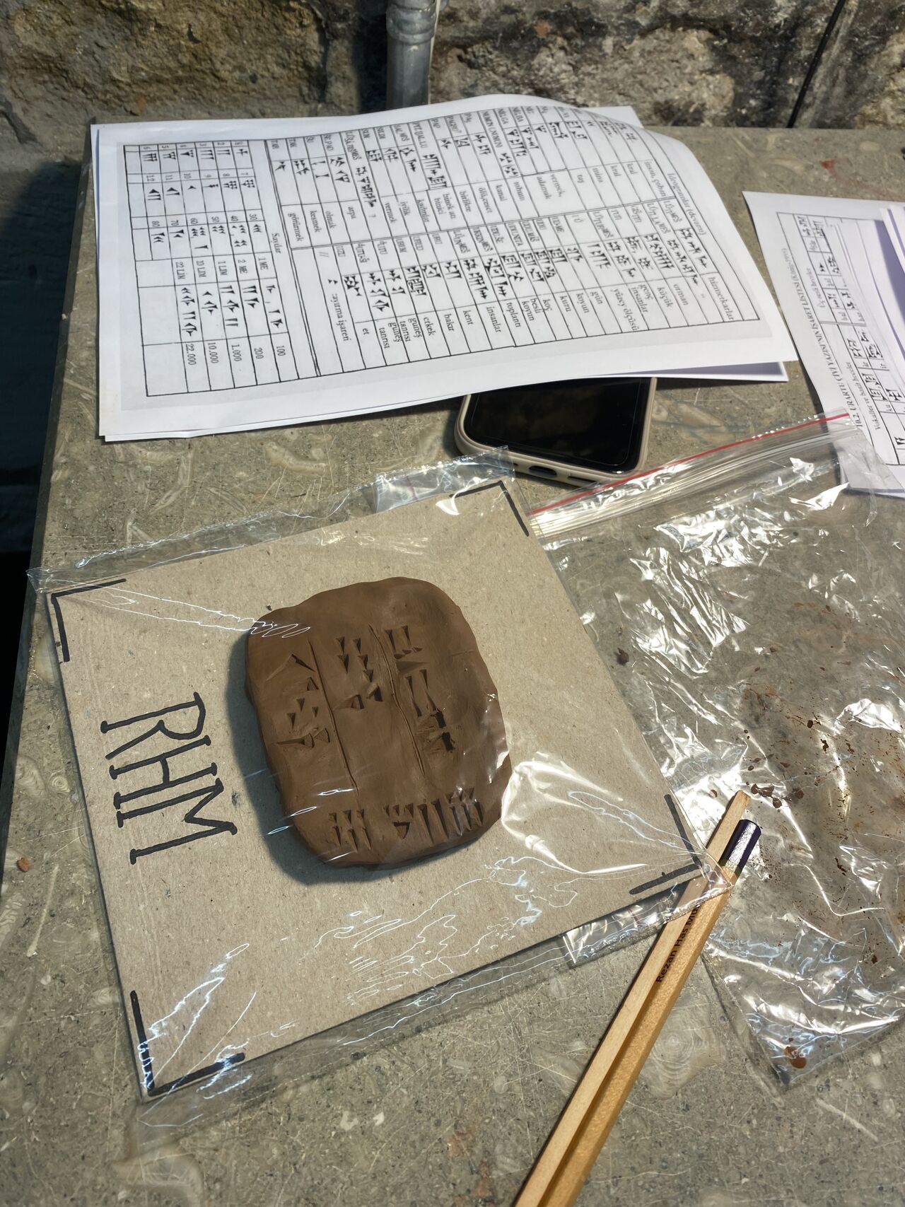 Learning the past via making: clay tablet workshop at the Rezan Has Museum, Spring 2026